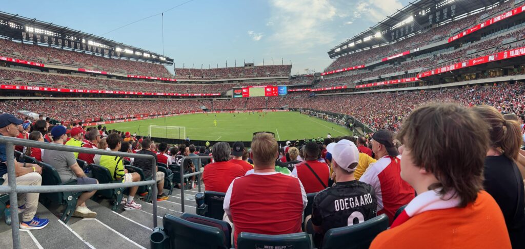 lincoln financial field in philadelphia pennsylvania during liverpool vs arsenal friendly match