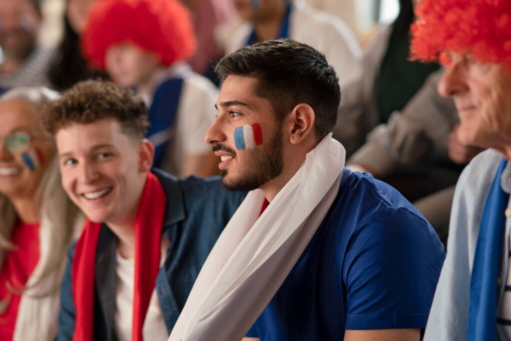 french football fans celebrating