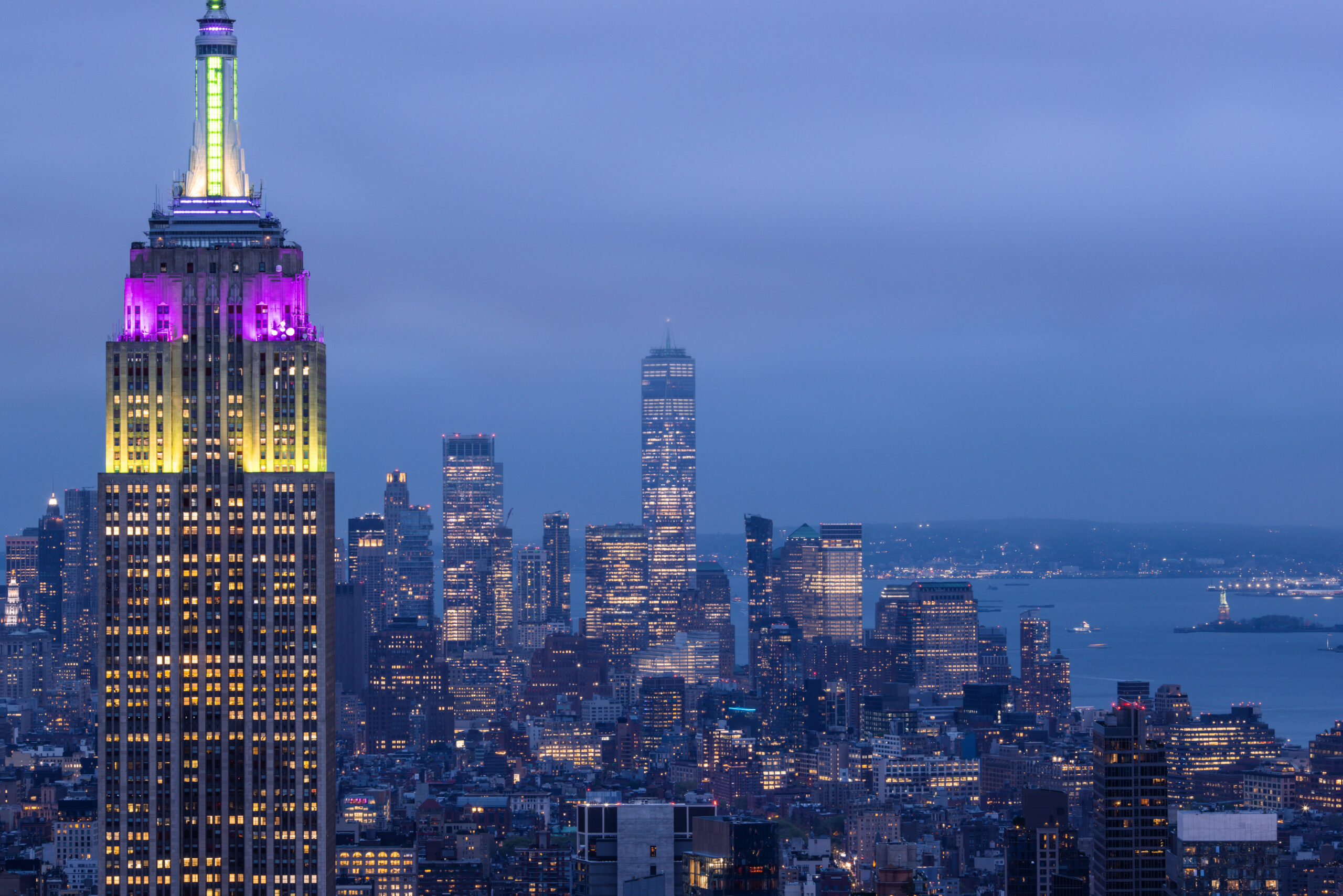 New York City skyline. Manhattan Skyscrapers panorama